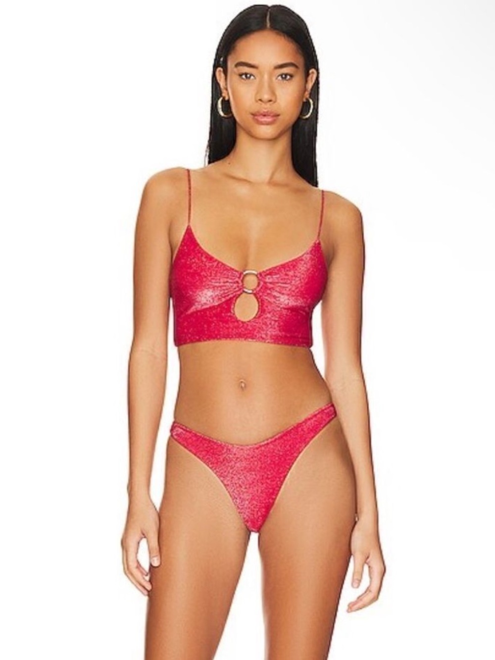 Tularosa New Again Bikini Set in Coral Spice